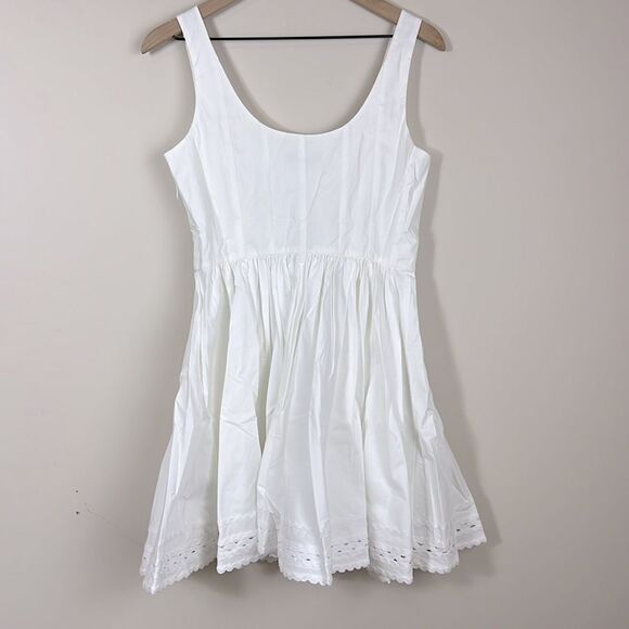 J. Crew Fit & Flare Dress Lace White Size 4 - Picture 10 of 11
